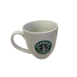 Starbucks Collectible Coffee Mug Tea Cup Espresso Logo White Green‎ 14fl oz 2007